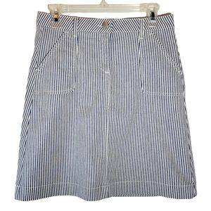 Crew Clothing Company skirt blue and white striped midi Size 10